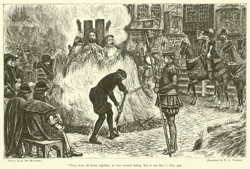 Ils ont tous été brûlés ensemble, à deux poteaux différents, mais dans un seul feu - George du Maurier