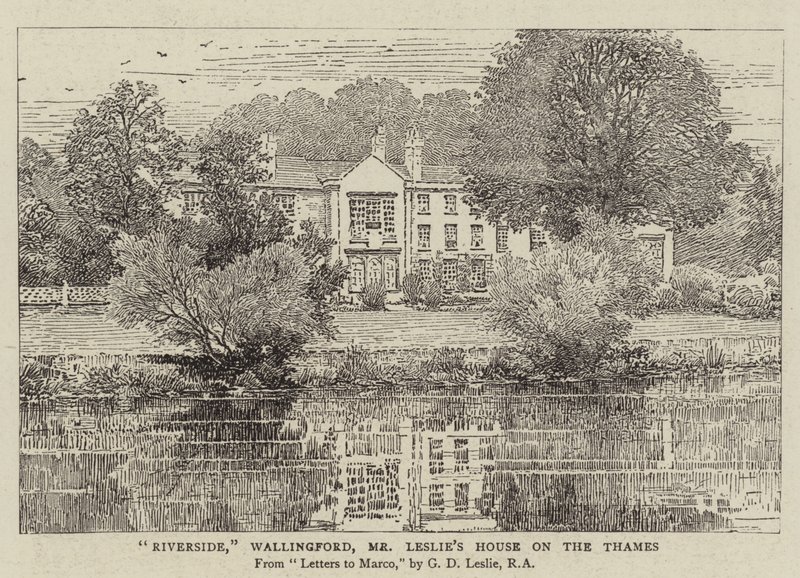 Riverside, Wallingford, la maison de M. Leslie sur la Tamise - George Dunlop Leslie