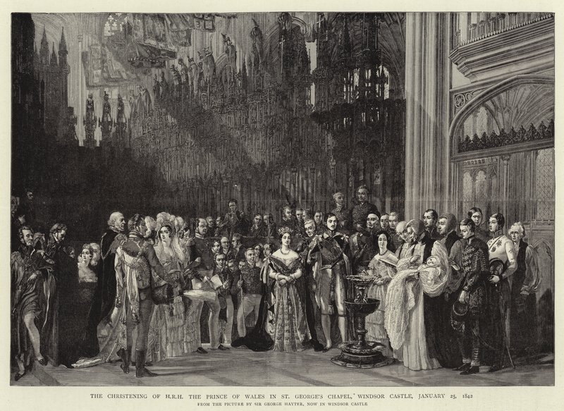 Le baptême de SAR le prince de Galles à la chapelle Saint-Georges, château de Windsor, 25 janvier 1842 - George Hayter