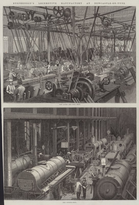 Manufacture de locomotives de Stephenson à Newcastle-upon-Tyne - George Henry Andrews