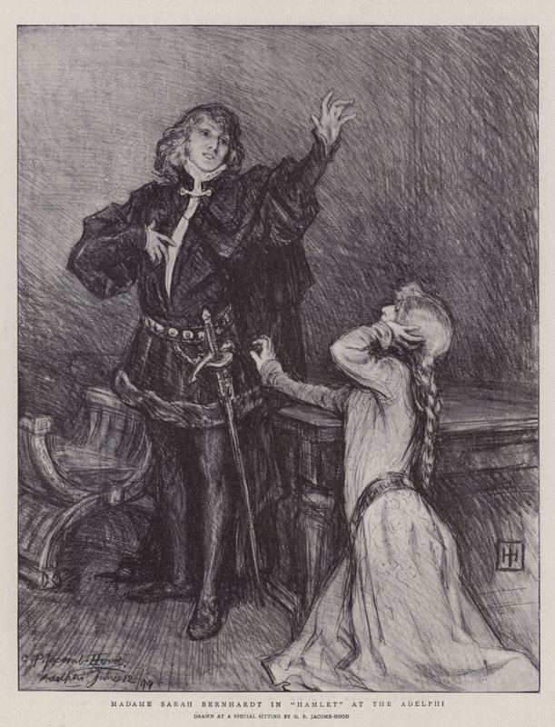 Madame Sarah Bernhardt dans Hamlet à l