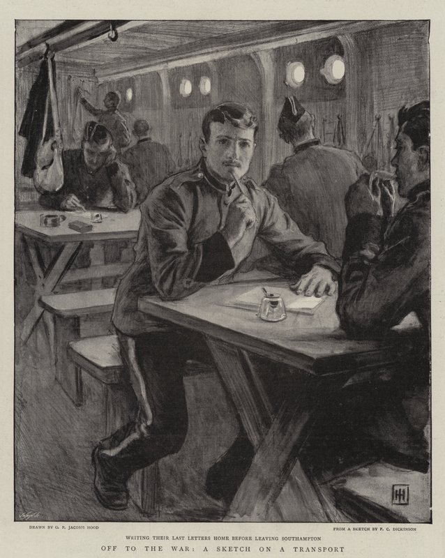 En route pour la guerre, une esquisse sur un transport - George Percy Jacomb Hood