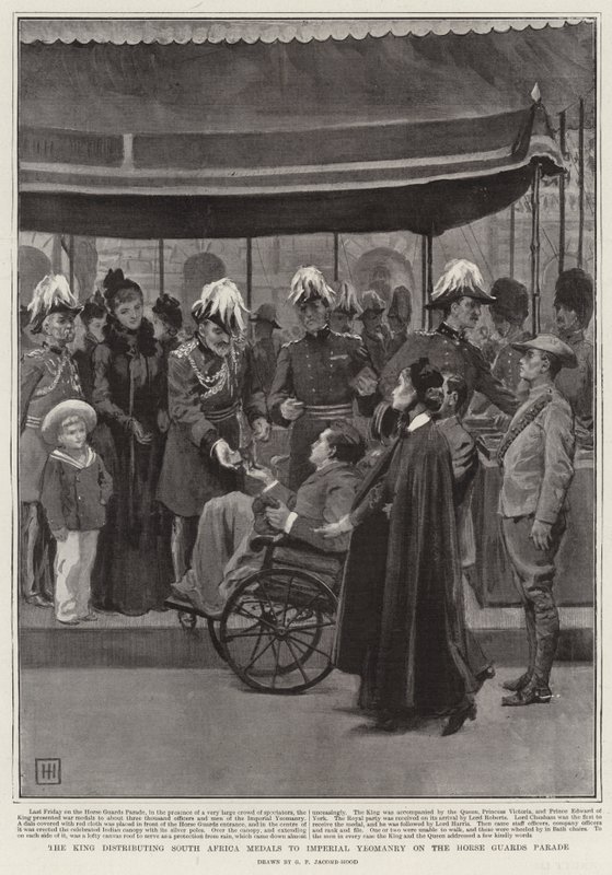 Le Roi distribuant des médailles d