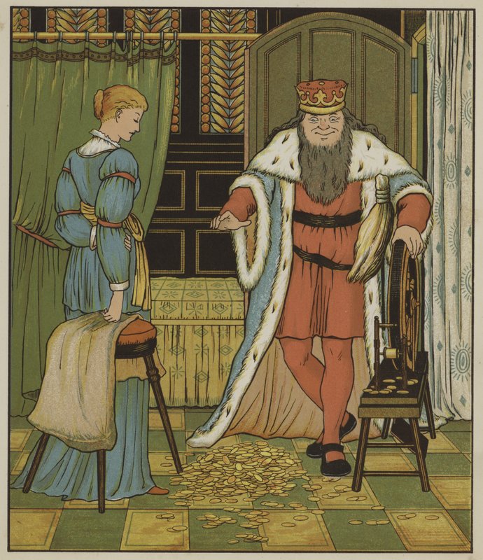 Illustration de Rumpelstiltskin par les frères Grimm - George R. Halkett