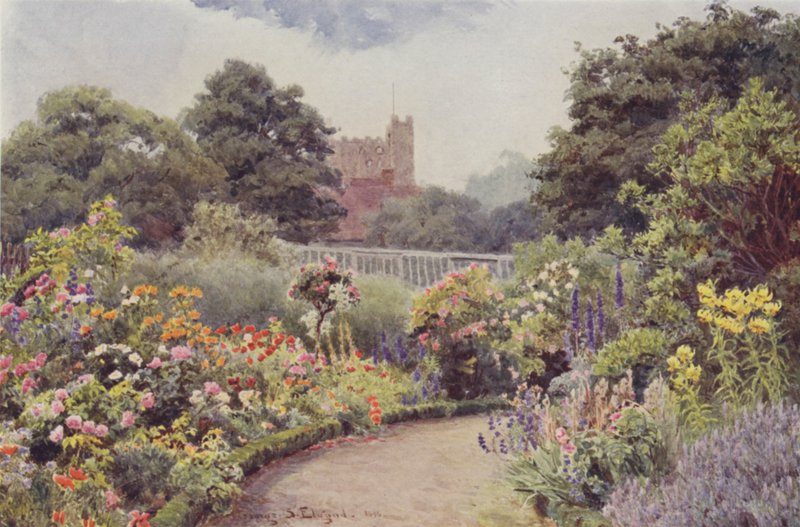 Le jardin du doyenné, Rochester - George Samuel Elgood