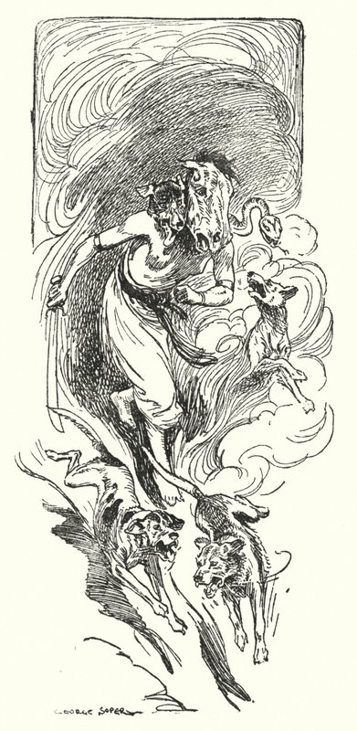 Jason et les Argonautes : « Brimo la chasseuse sauvage » (lithographie) - George Soper