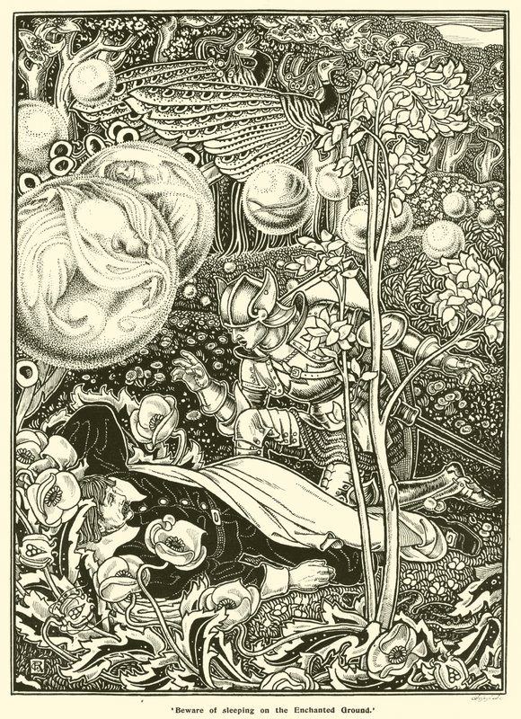 Attention à ne pas dormir sur le sol enchanté - George Woolliscroft Rhead