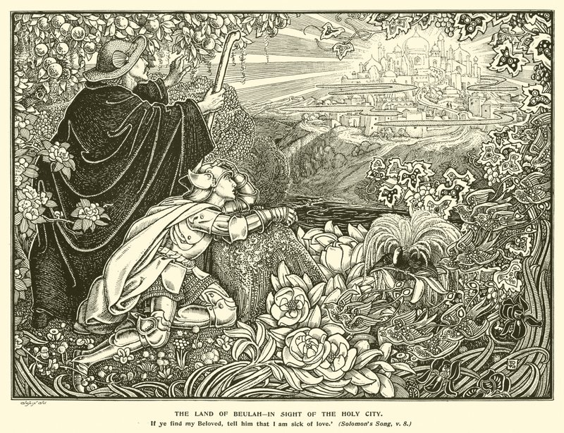 Le Pays de Beulah, en vue de la Sainte Cité - George Woolliscroft Rhead