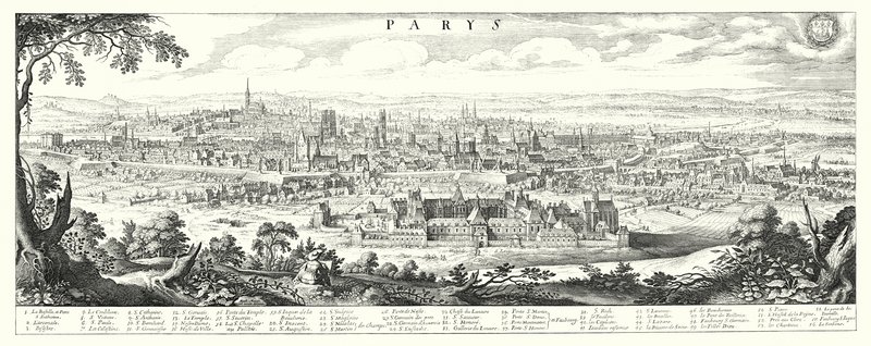 Panorama de Paris en 1632-1635 - German School
