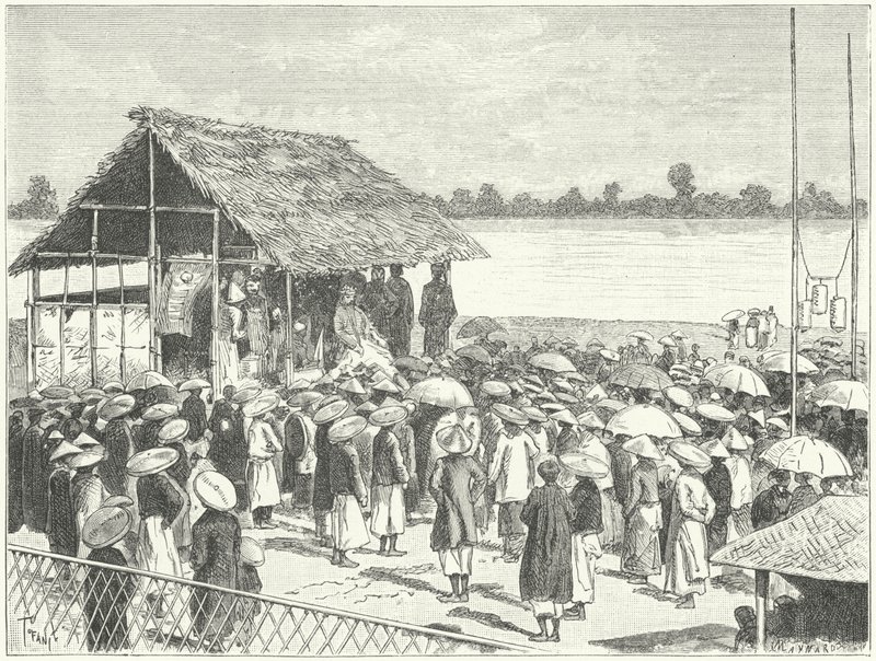 Un théâtre à Annam (gravure) - German School
