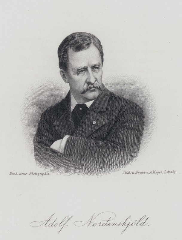 Adolf Erik Nordenskiold, géologue, minéralogiste et explorateur arctique finlandais (gravure) - German School