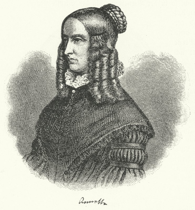 Annette von Droste-Hulshoff, écrivaine et compositrice allemande (gravure) - German School