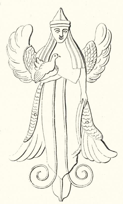Astarté, déesse vénérée par les anciens Phéniciens (gravure) - German School