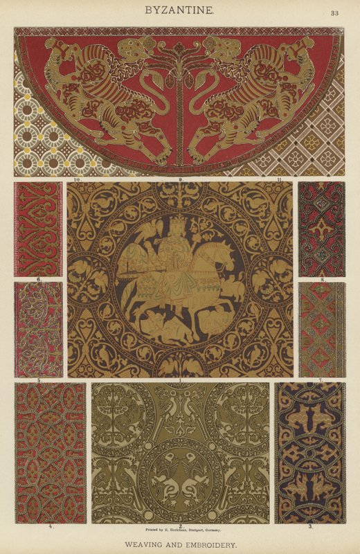 Byzantin, tissage et broderie - German School