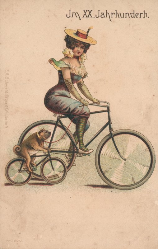Carte célébrant le passage à 1900 (lithographie en couleur) - German School