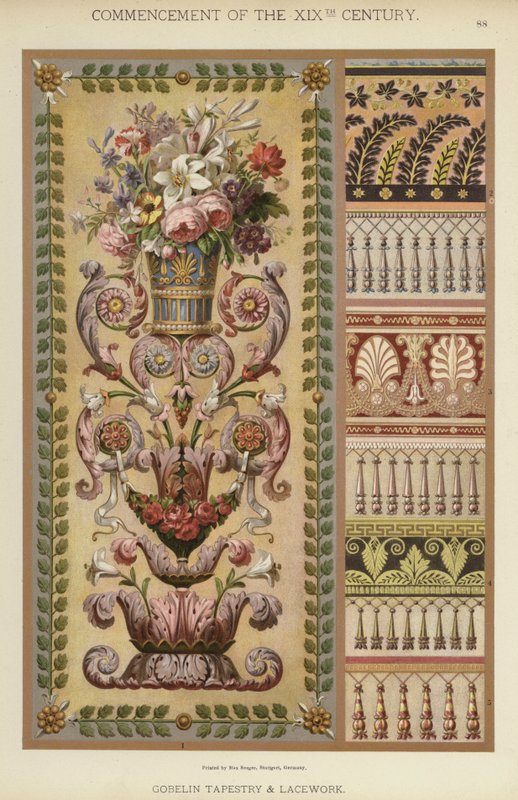 Début du XIXe siècle, Tapisserie et Dentelle de Gobelin - German School