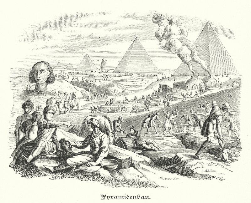 Construction des pyramides, Égypte ancienne - German School
