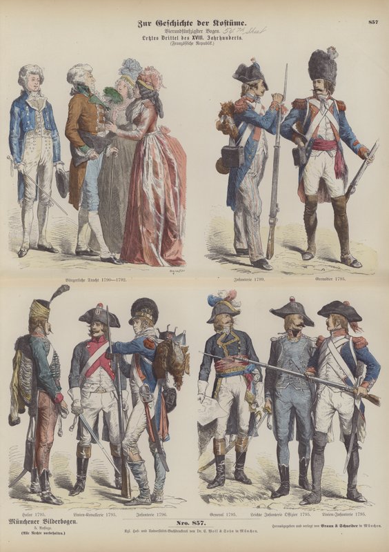 Costumes et uniformes militaires de la France républicaine - German School