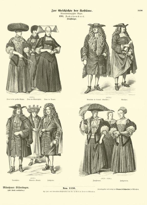 Costumes de Strasbourg, XVIIe siècle - German School