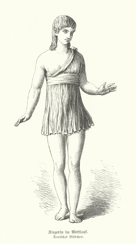 Fille dorienne de la Grèce antique, gagnante d