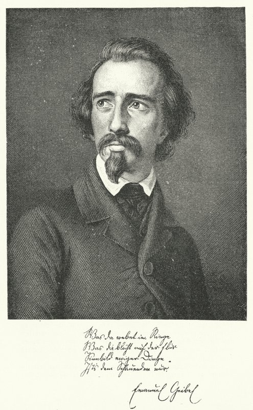 Emanuel Geibel, poète et dramaturge allemand (gravure) - German School