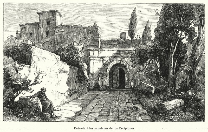 Entrée du Tombeau des Scipions, Rome - German School
