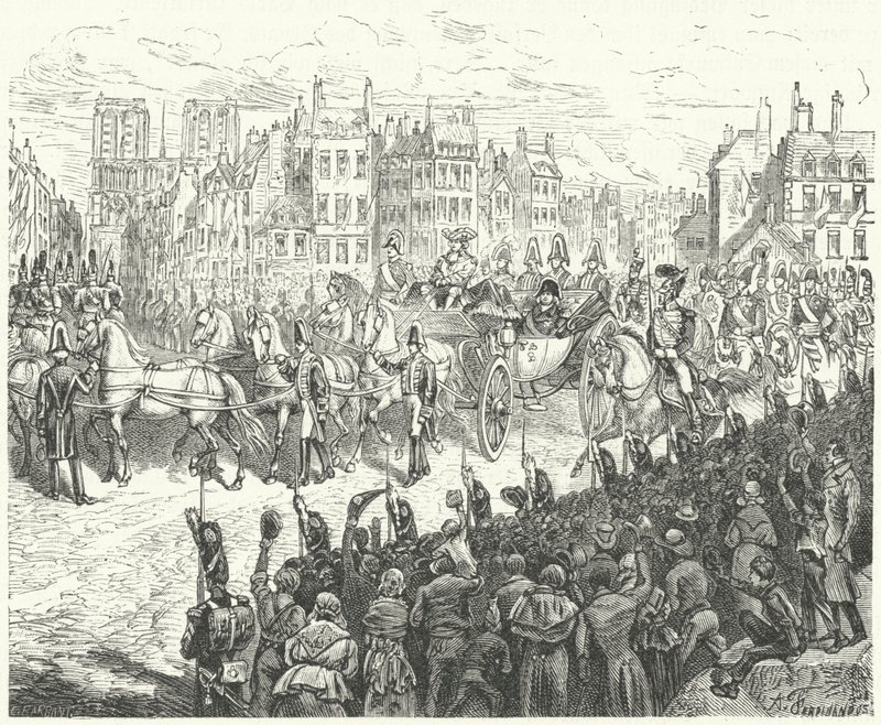 Entrée du roi Louis XVIII à Paris, 1814 - German School