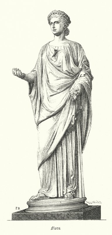 Flore, déesse romaine des fleurs et du printemps - German School