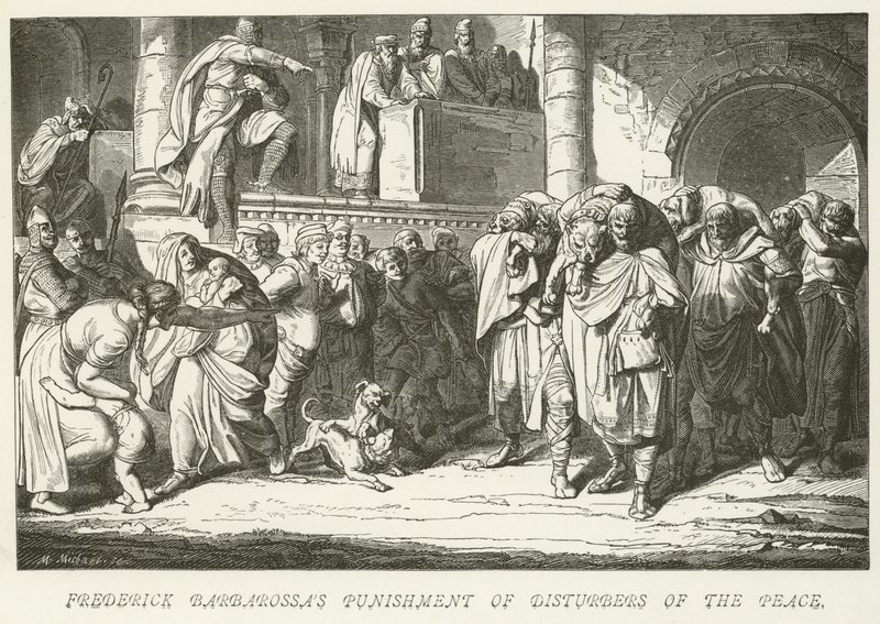Punition de Frédéric Barberousse des perturbateurs de la paix - German School