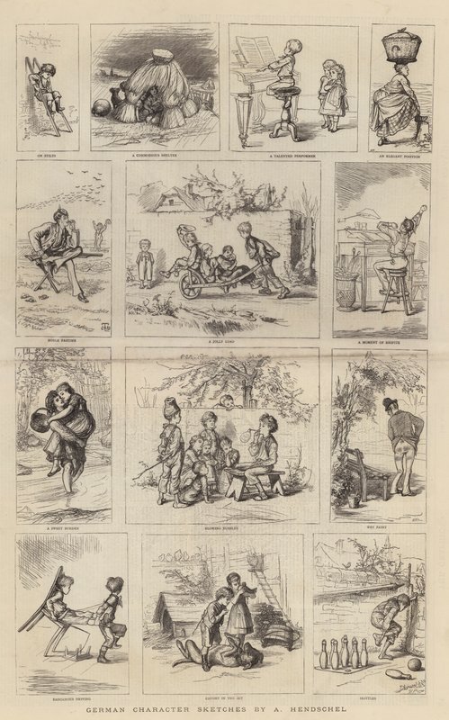 Esquisses de caractères allemands - German School