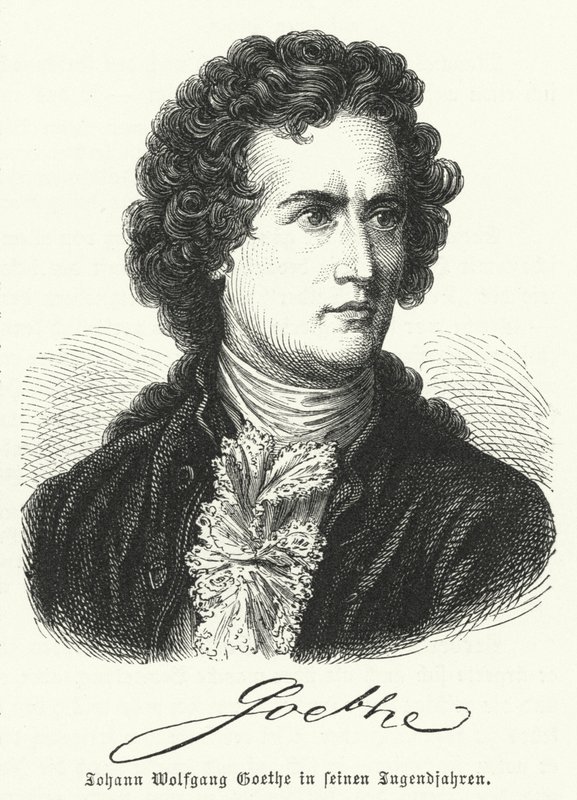 Johann Wolfgang Goethe (1749-1832) dans sa jeunesse - German School