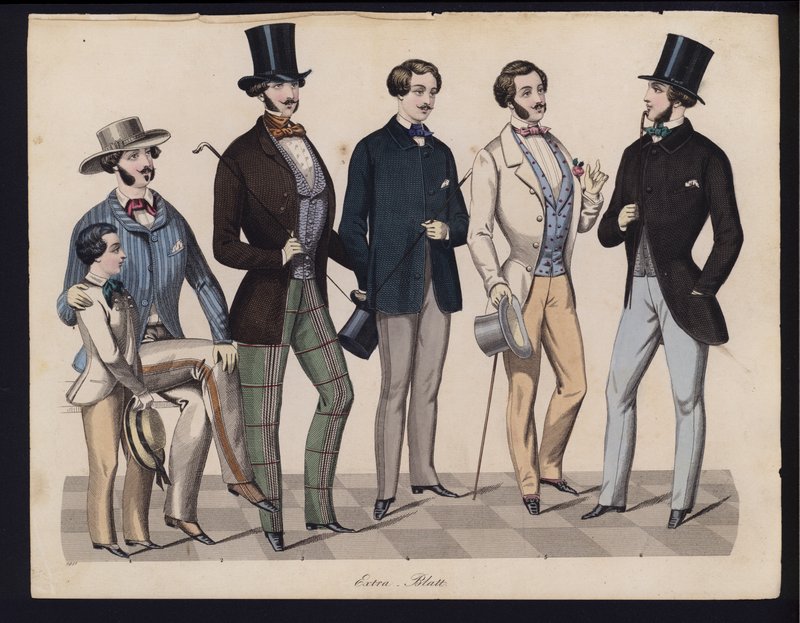 Planche de mode allemande, milieu du 19e siècle - German School