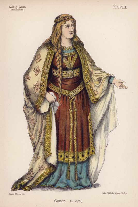 Goneril, de Le Roi Lear de Shakespeare - German School