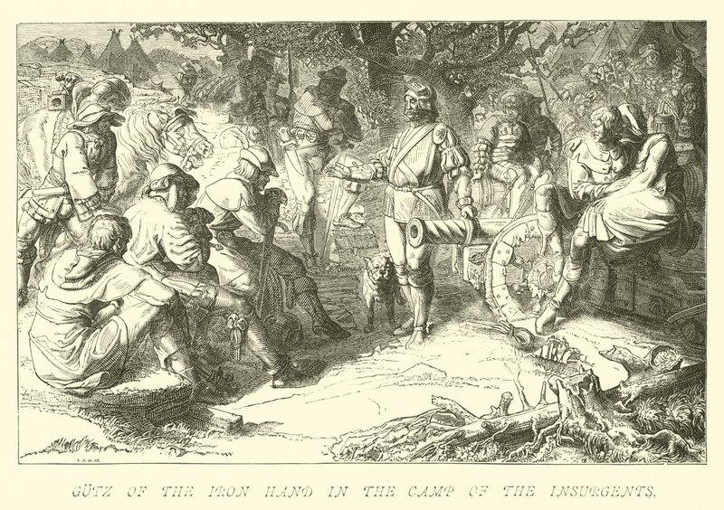 Götz de la main de fer dans le camp des insurgés - German School