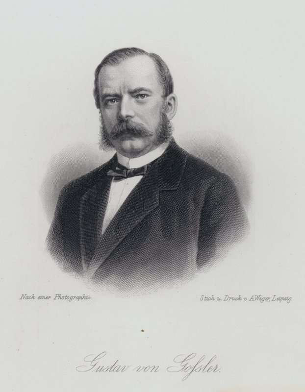 Gustav von Gossler, avocat et administrateur allemand (gravure) - German School