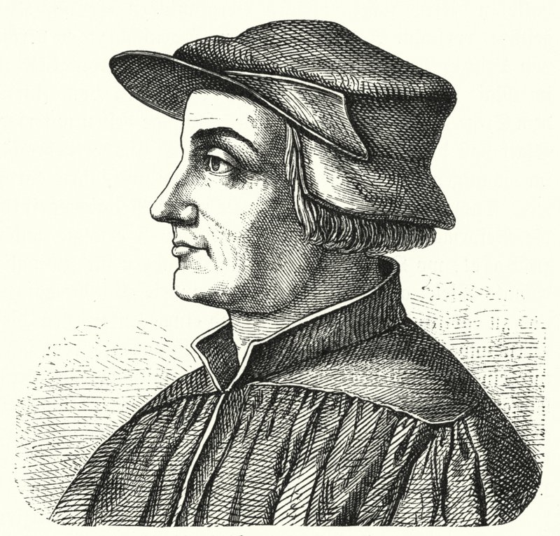 Huldrych Zwingli, figure de proue de la Réforme en Suisse (gravure) - German School