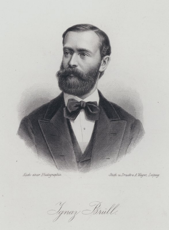 Ignaz Brull, pianiste et compositeur autrichien né en Moravie (gravure) - German School