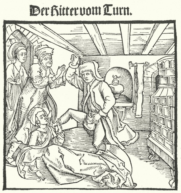 Illustration du Livre du Chevalier de la Tour Landry par Geoffroy IV de la Tour Landry - German School