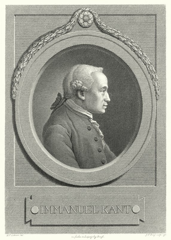 Immanuel Kant, philosophe allemand (gravure) - German School