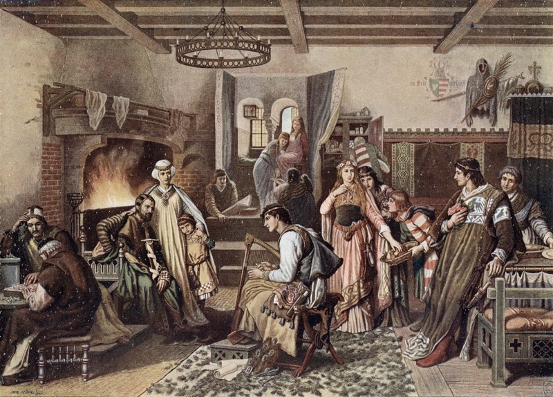 Dans la grande salle d