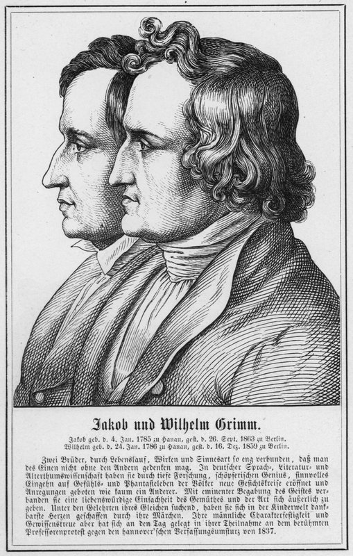 Jacob et Wilhelm Grimm (gravure) - German School