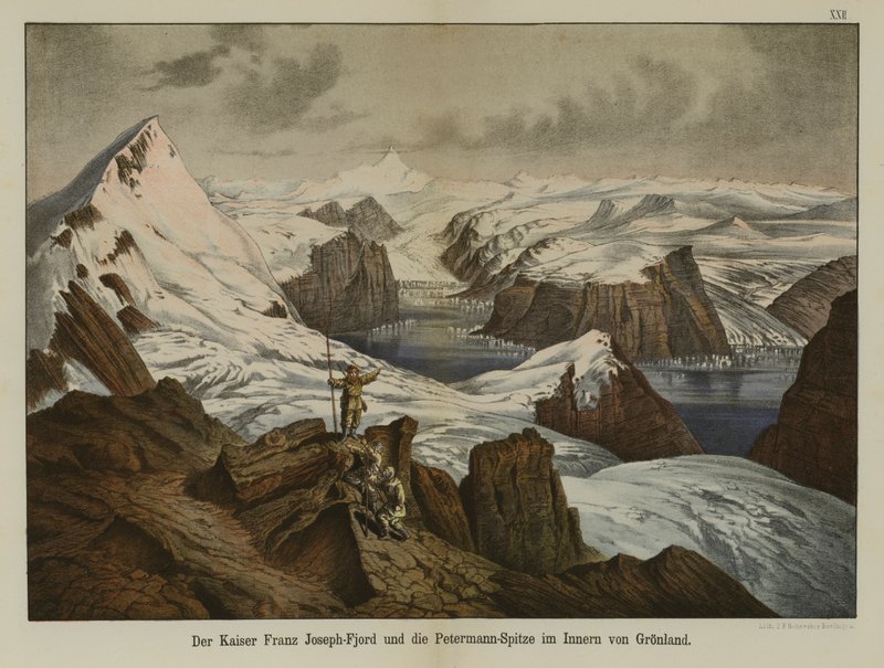 Fjord Kaiser Franz Joseph et Pic Petermann, Groenland - German School