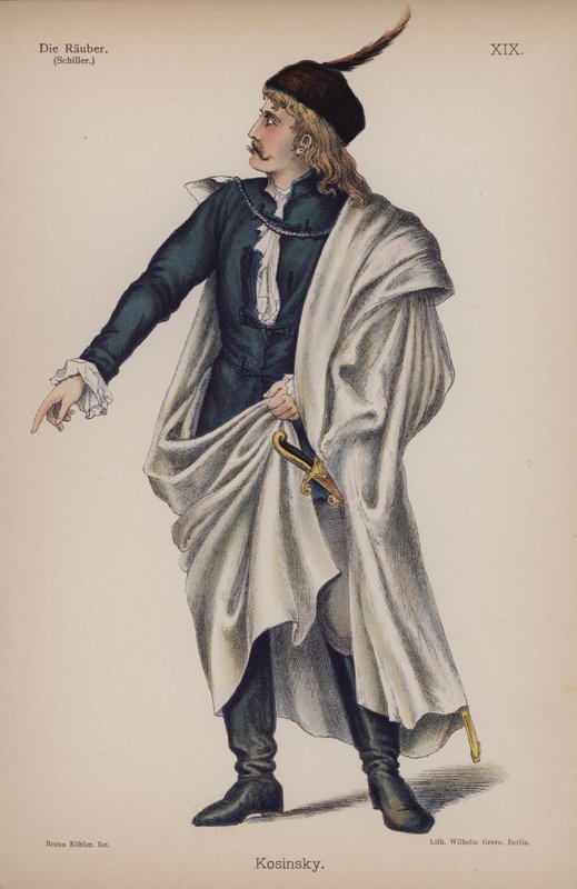 Kosinsky, de Die Rauber (Les Brigands) de Friedrich Schiller - German School