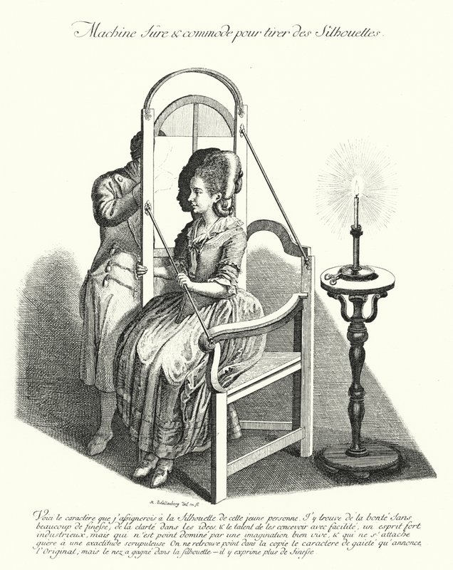 Machine pour prendre des silhouettes (gravure) - German School