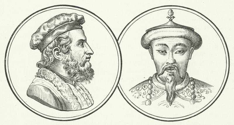 Marco Polo et Kubilai Khan - German School
