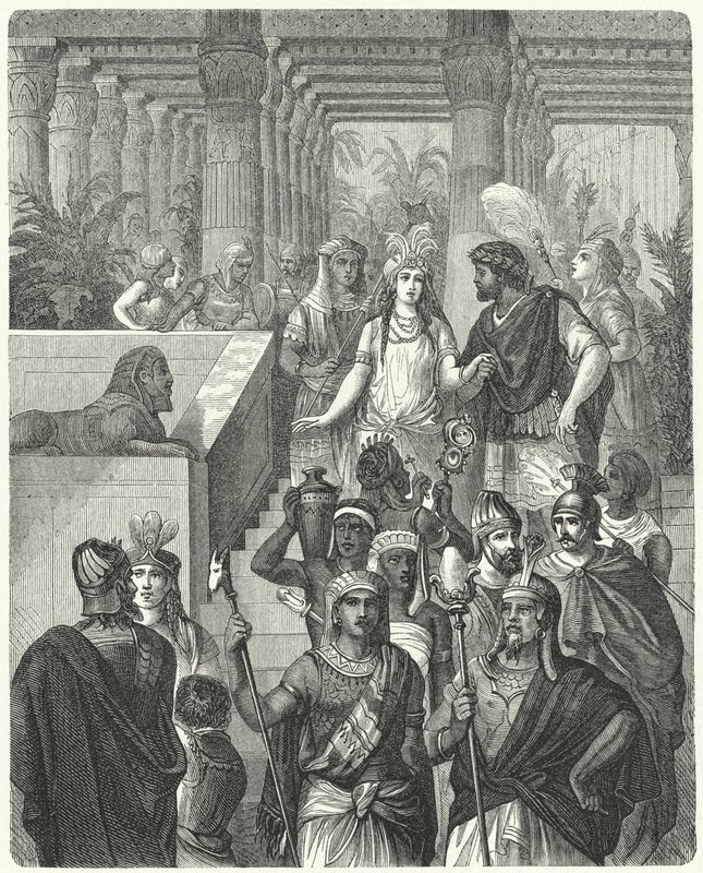 Mariage de Massinissa, roi de Numidie, et Sophonisbe de Carthage (gravure) - German School