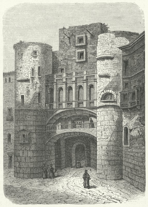 Porte Praetoria et Placa Nova, Barcelone (gravure) - German School