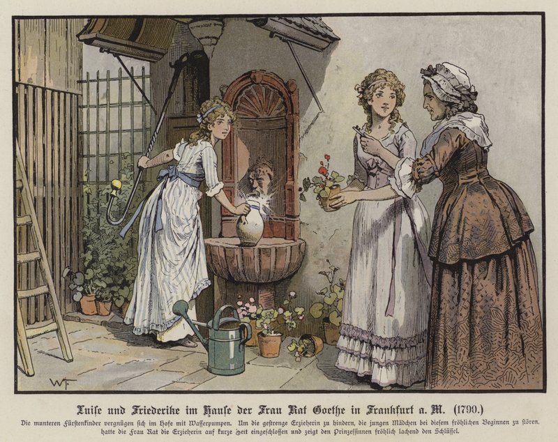 Princesses Louise et Frédérica de Mecklembourg-Strelitz chez Frau Goethe à Francfort - German School