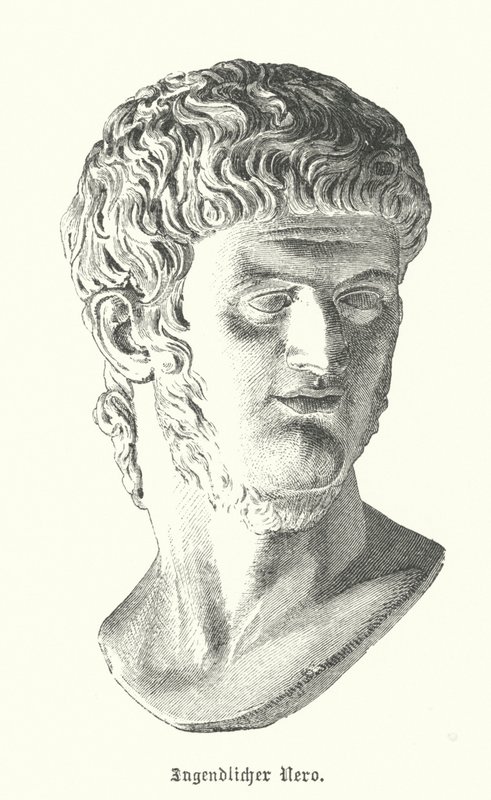 Empereur romain Néron dans sa jeunesse (gravure) - German School