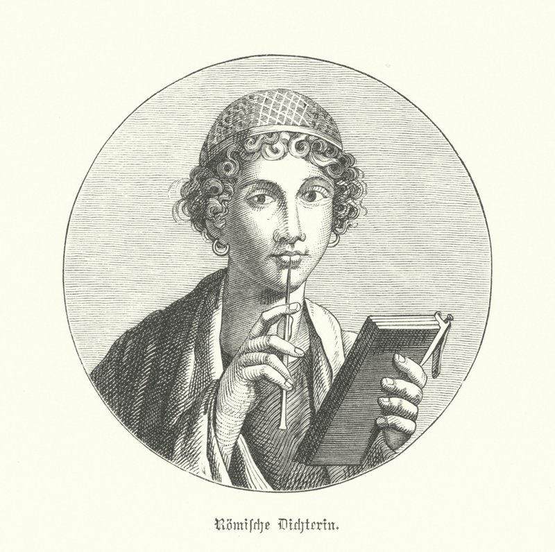 Poétesse romaine - German School